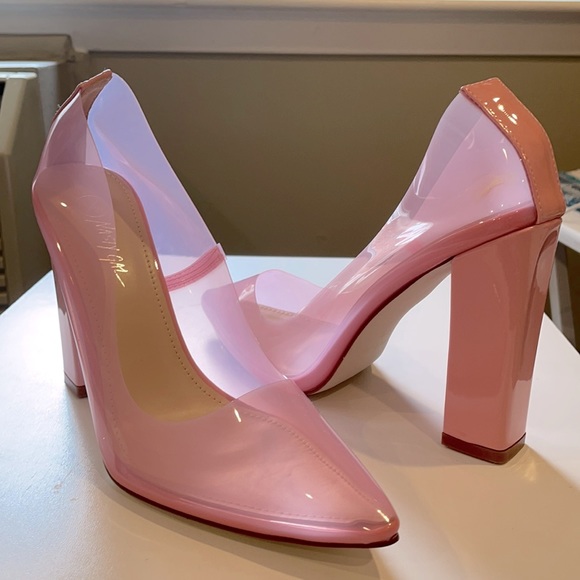 Pink Glossy Party Pumps - Picture 1 of 4